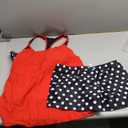 Tempt Me Women Tankini Swimsuits with Shorts - Two Piece Tummy Control Bathing Suit Racerback Sporty Swimwear 2025 (X-Large, Red Dot)