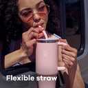 Hydro Flask Travel Tumbler with Handle, Lid and Straw - Insulated Stainless Steel in 32 Oz Trillium