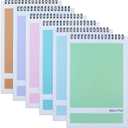 Steno Pad,6 Pack Top Spiral Notepads,6" x 9",80 Sheets, Gregg Rule Steno Notebook for Writing Notes in School, University, College, Office,Home