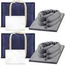 Maxdot 2 Pack 36 Pcs Universal Spill Kit Includes 20 Absorbent Pads, 4 Pcs 3" x 4' Sorbent Socks, 10 Disposal Bags for Absorbing Oils, Coolants, Solvents, Water for Trucks, Restaurants, Vehicles