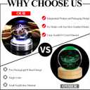 3D Dophin&Love Crystal Ball Night Lights with LED Multicolour Base,3.15inch Glass Dolphin Figurines Sphere Gifts for Women,Birthday Lovers Room Decoration