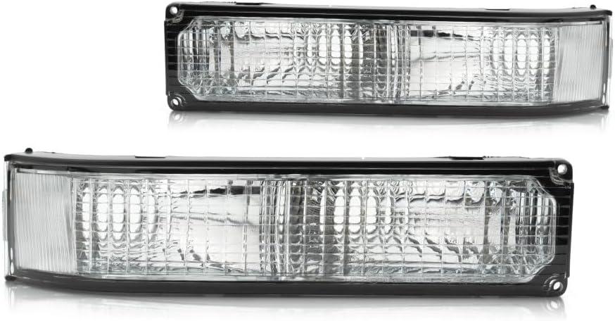 CarLights360: For 1988-2000 Chevy GMC C2500 Turn Signal/Parking Light Assembly Driver and Passenger Side Pair | GM2520104 GM2521104 Vehicle Trim: w/Sealed Beam Headlamp