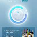 EUHOMY 18L Beverage Refrigerator Cooler, 24 Cans Mini Fridge with Quiet Compressor, Countertop Small Fridge with 40F-61F Digital Temperature Control, LED Lgiht for Home, Bar, Office