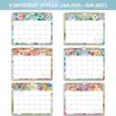 8 x Calendar 2026-18 Monthly Wall Calendar, January 2026 - June 2027, 8.5" x 11", Calendar 2026-2027 with Twin-Wire Binding, Hanging Hook, Blocks and Julian Dates (Watercolor Wall Calendar)