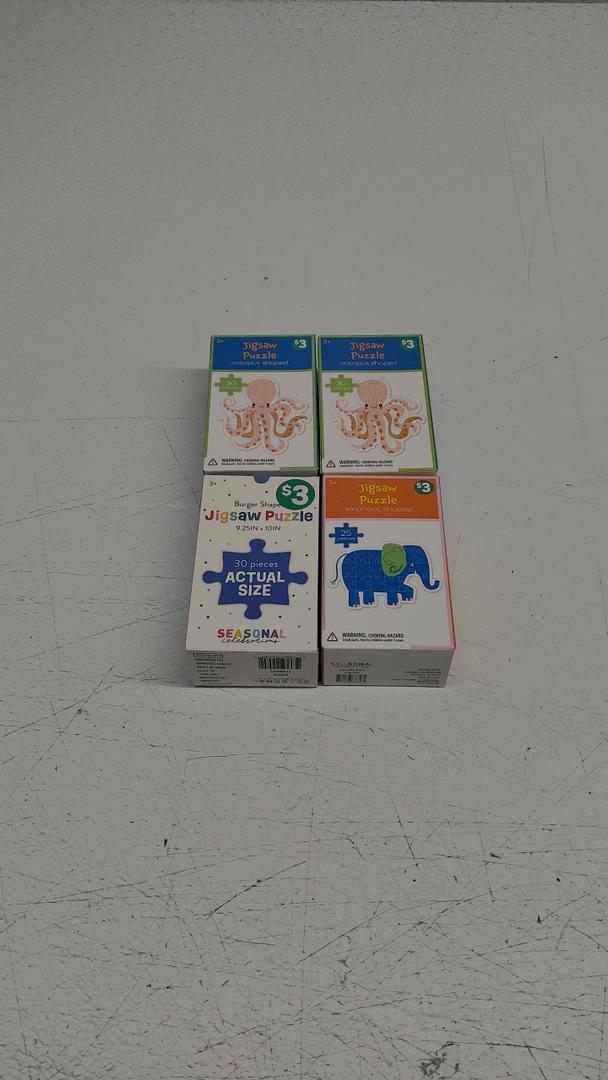 Jigsaw Puzzle Elephant Shaped 4Pack