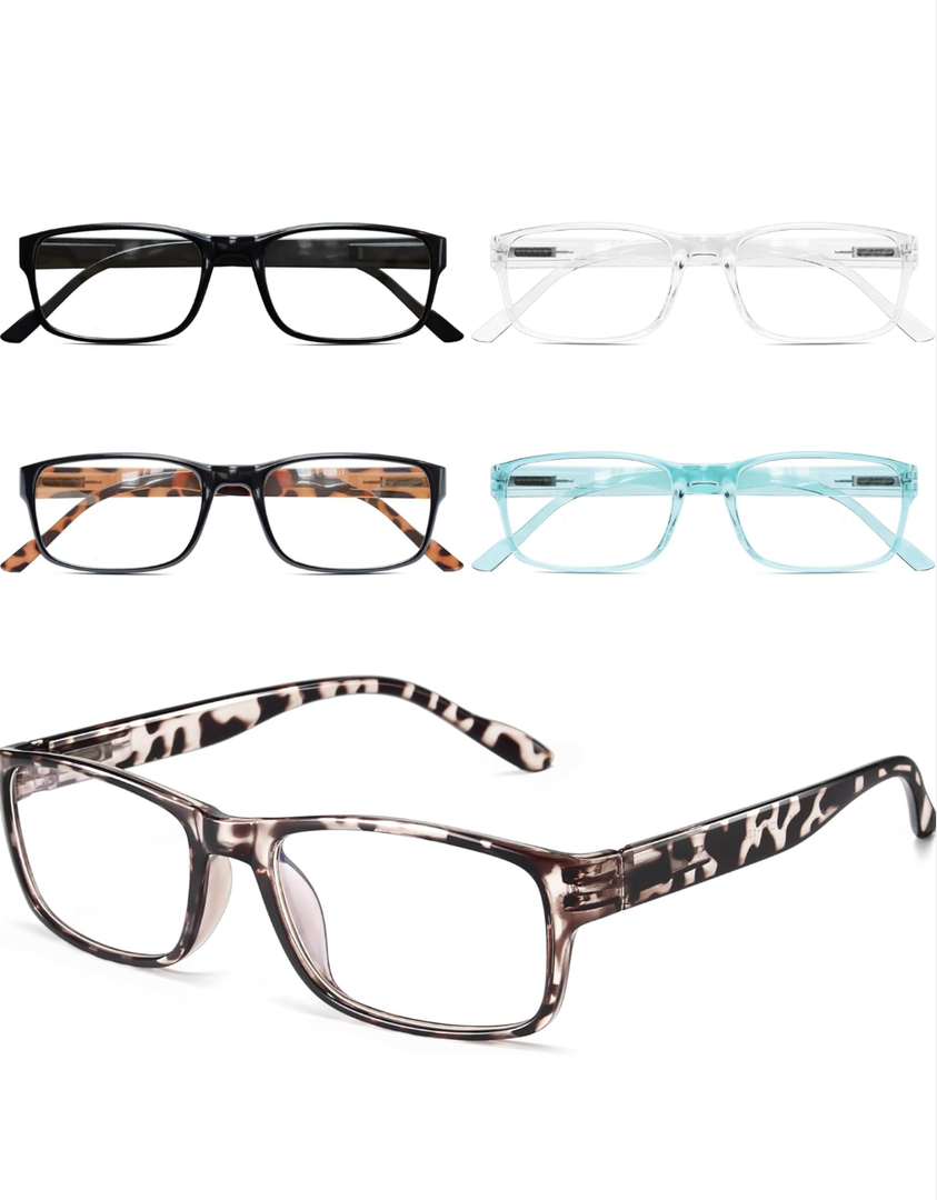 Gaoye Professional Reading Glasses for All Day - Computer Readers with Blue Light Protection - Value Pack (+4.0)