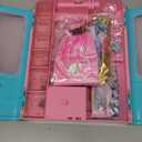 70 Pcs Doll Closet with Clothes & Accessories Set,2 Wedding Gowns 6 Fashion Dresses 2 Casual Outfits 2 Swimsuit 10 Shoes 20 Hanger 27 Accessories,Dress up Toys for Girls Kids Birthday Gift