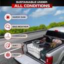 [Premium] 4'x6' Heavy Duty Cargo Net Stretches to 8' x 12', Extra Thick 10mm Cord Bungee Cargo Netting for Pickup Truck Bed, Roof Rack Net & 12 PCS Steel Carabiners