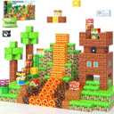 Soyee Magnetic Blocks - Build Mine Magnet World Kids Games Magnet Building Toys Kingdom & Lava World Adventure 1'' Magnetic Cubes STEM Toys Christmas Birthday Gifts for 3+ Years Old Boys Girls