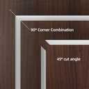 JSIWOTH 10Ft L-Shaped Bendable Silicone Quarter Round Trim Self-Adhesive Peel and Stick Molding for Floor Edge, Wall Corner, Stairs, Cabinet & Tub, White