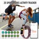 Fitness Tracker, Activity Trackers with 24/7 Heart Rate, Blood Oxygen Blood Pressure Sleep Monitor, Step Counter with 1.1" AMOLED Touch Color Screen, Calorie Pedometer Health Smart Watch for Women Men