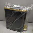 Cesun Small Bathroom Trash Can with Lid Soft Close, 5 Liter/1.3 Gallon Stainless Steel Garbage Can with Removable Inner Bucket, Step Pedal, Slim Waste Basket for Toilet, Office, Bedroom (Black&Gold)