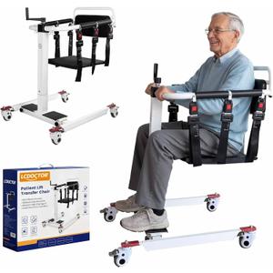 Patient Lift Transfer Chair, Transfer Chairs for Seniors, Lift Assit Chair for Elderly and Disabled, Transfer Wheelchair to Car Device, Sit to Stand Lift Aid