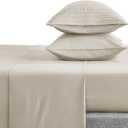 CozyLux Queen Bed Sheets Set 1800 Series 4-Piece Embroidered Double Brushed Microfiber Sheets 16" Deep Pocket Hotel Soft Luxury Bedding Sheet Set, Wrinkle Resistant