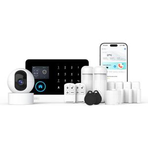 LWOHSI Alarm System for Home Security,Home Alarm System Wireless with APP Alerts Security System Door Window/Motion Sensors,Loud Siren, WiFi+GSM 4G APP Alerts,NO Monthly Fees
