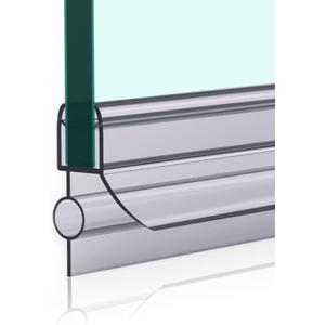 Frameless Shower Door Bottom Seal Strip, Frameless Glass Doors Seal Strip for 1/4 (6mm) x36 Thick Doors,Showers Water Guard & Barrier - Stop Water Leakage, Clear Vinyl.