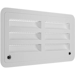 RV 20" Refrigerator Upper/Lower Side Wall Vent with Mesh Insect Screens for Campers Trailers RVs (White)