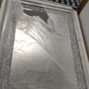 Crystal Crush Diamond Mirror-40 x28 Silver Mirror, Gorgeous Wall Mirror, Rectangle Mirrors for Wall Bathroom, Bedroom, Dining Room and Living Room