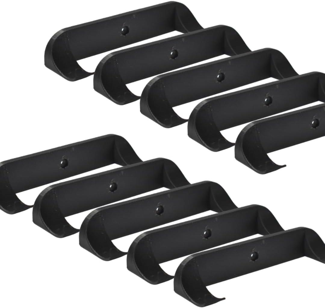 Collectible Car Display Wall Mount | Low Profile Design Compatible with Lego Car Models | Display Cars by Wheels on Wall | Made in USA (Black 10-Pack)