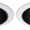HALO 6100BB 6" White Recessed Lighting Trim Rings (Narrow and Oversized, Set of 2)