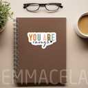 5 x (3PCS) You are Enough Stickers  Motivational Mental Health Awareness Waterproof Vinyl Decals for Laptops, Tumblers, Water Bottles, Scrapbooks  Inspirational Quote, 3" x 1.7 "