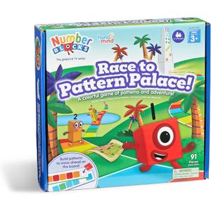 hand2mind Numberblocks Race to Pattern Palace! Board Game, Educational Board Games, Numbers for Toddlers, Math Toys for Kids 3-5, Preschool Learning Activities, Birthday Gifts for Kids