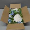 2 Pack Artificial Peony Garland, Total 12ft Floral Greenery Garland with Rose Flower Vine, Peony Flowers and Green Leaves for Wedding, Dining Table, Home Party Decor