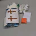 Simgoing 12 Religious Cross Lanterns Crafts with LED Candles Lights Jesus Lights The Way Sunday School Tissue Paper DIY Oil Lamp Cross Hanging Ornament Vsb Church Activity
