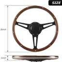 9 bolt disc shaped steering wheel, 14 inch wooden steering wheel, suitable for most nine hole car wooden steering wheels