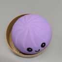 Dumpling Squishy Mystery Dumpling Squishy Stress Balls Fidget Sensory Toy Soft Squeeze Decompression Dough (Purple)