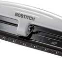 Bostitch Office inPRESS 12 Reduced Effort Three-Hole Punch, Silver/Black (2101)