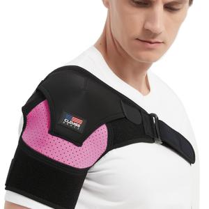 Shoulder Brace for Men and Women Rotator Cuff - for Bursitis, Dislocated AC Joint, Labrum Tear, Tendonitis,Neoprene Compression Support Sleeve for Men and Women (Pink L-XL)