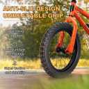 Hycline Kids Bike Replacement Tires Set: 2-Pack 16x2.125 inch Premium Butyl Rubber Wear-Resistant Folding Bicycle Tires and 2 Pcs Bike Tubes Schrader Valve with Tire Levers for BMX MTB