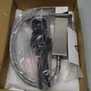 ryuwanku Bathroom Faucet Brushed Nickel Modern Waterfall Bathroom Sink Faucet with Single Handle Suitable for 1 or 3 Holes, Supply Deck Plate and Hose