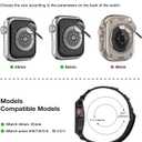 SUNFWR Bands Compatible with Apple Watch 44mm 45mm with Case,Rugged Sport Apple Watch Strap with Protective Cover for iwatch Series 9/8/7/6/5/4/SE for Men(Black Black Tags)
