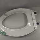 KOHLER 4636-RL-NY Cachet ReadyLatch Elongated Toilet Seat Slow Close, Soft Close Toilet Seat Quiet Lid, Contoured Grip-Tight Bumpers Installation Hardware, Apartment Essentials, Dune