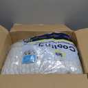 Cooling Pillow King Size 1 Pack, Adjustable Bed Pillows for Sleeping, Luxury Shredded Memory Foam Side Sleeper Pillow for Adults, King Size Firm Pillows for Side, Back Sleepers Neck Shoulder Pain, Crescent White