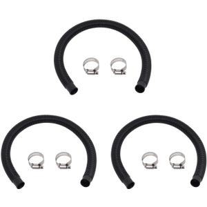Swimming Pool Replacement Hose 1.25'' for Above Ground Pools compatible with Intex Models 300 GPH, 530 GPH, 800 GPH Pool Pump, 41'' Long, Pool Pump Replacement Hose (Black, 3 Set)