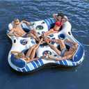 Hydro-Force 4-Person Inflatable Rapid River Floating Tube with Cup Holders & Handles, Large
