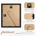 15 Pack Solid Wood 8x10 Picture Frames Black, Wall Mount or Tabletop Display