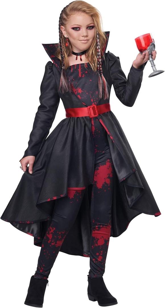 California Costumes Bad Blood Costume for Girls Medium (Black/Red)