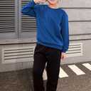 Boys Fall Casual Geometric Texture Sweatshirts Sports Crew Neck Pullover 5-14 Years (M)