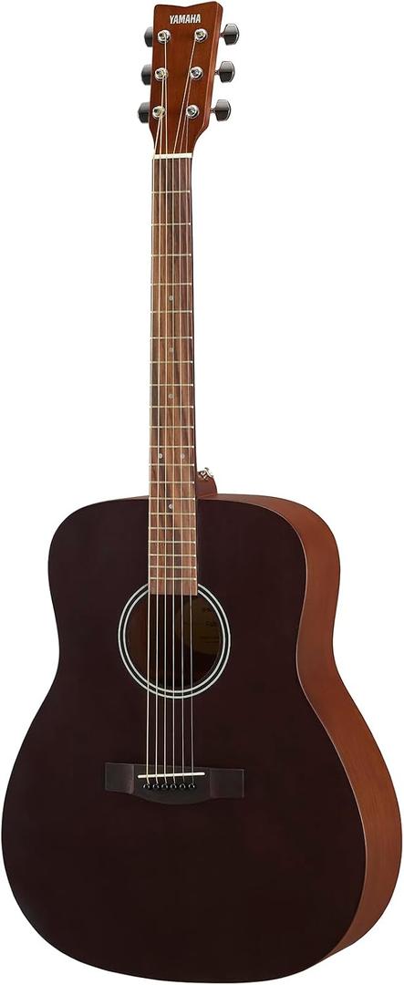 Yamaha F400 Acoustic Guitar for Beginners with Comfortable Scale Length and Spacing, Smoky Black Satin Finish