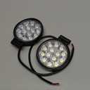 SKYWORLD 4pcs Round Light Bar Pods, 3.2 inch 42W Spot Beam Mini Offroad Driving Fog Lights Work Lamp 12V 24V for Car Trucks Tractors 4x4 SUV ATV Tractors Excavator Boats, 6000K White