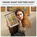 Homeforia 12x18 Mortise&Tenon Walnut Picture Frame, 8.5x11 Mat, Glass