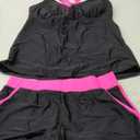 Women 2 Piece Tankini Swimsuit with Pockets Boy Shorts Modest Bathing Suit Tummy Control Tank Top, XL