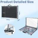 Portable Aluminum Card Trade Show Display Case - Trading and Graded Card Display Box, 17x26x1.9 in Lightweight Trade Show Case for Jewelry, Pins, Photos, Trading Cards, Collectibles - Silve
