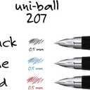 uni-ball 61256 Signo Gel 207 Roller Ball Retractable Gel Pen Blue Ink Micro Fine Dozen