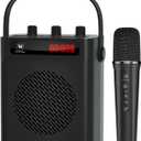 Voice Amplifier with Wireless Mic, 30W Portable Microphone and Speaker | Bluetooth PA System for Teachers & Trainers, UHF 50ft+ Range, Lightweight Rechargeable Amplifier for Classes & Events S93 Pro