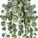 Briful Artificial Hanging Plants with Pot 17'' Fake String of Heart Vines Plants Faux Hanging Greenery for Home Room Office Garden Balcony Patio Front Door Hanging Decor